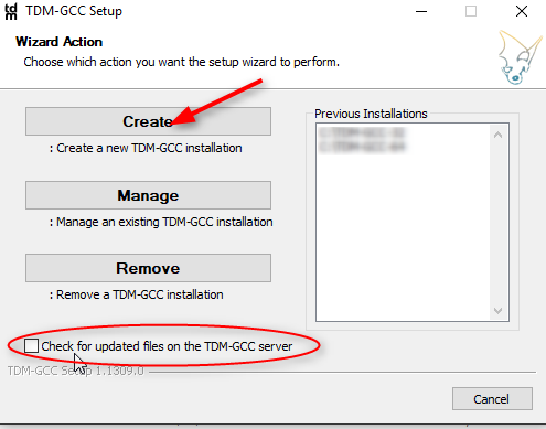 Image: TDM-GCC installation dialog